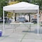 Flash Furniture White Pop Up Canopy Tent and Bi-Fold Table Set JJ-GZ88183Z-WH-GG - alternate 1
